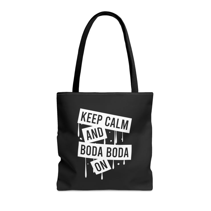 Keep calm and Boda Boda on Tote Bag (AOP)