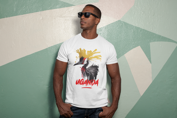 Uganda Unisex Short Sleeve Crested Crane Tee