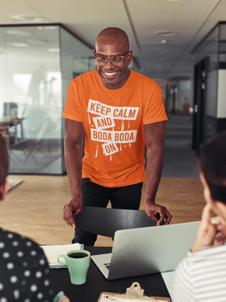 Keep Calm and Boda Boda On Unisex Jersey Short Sleeve Tee